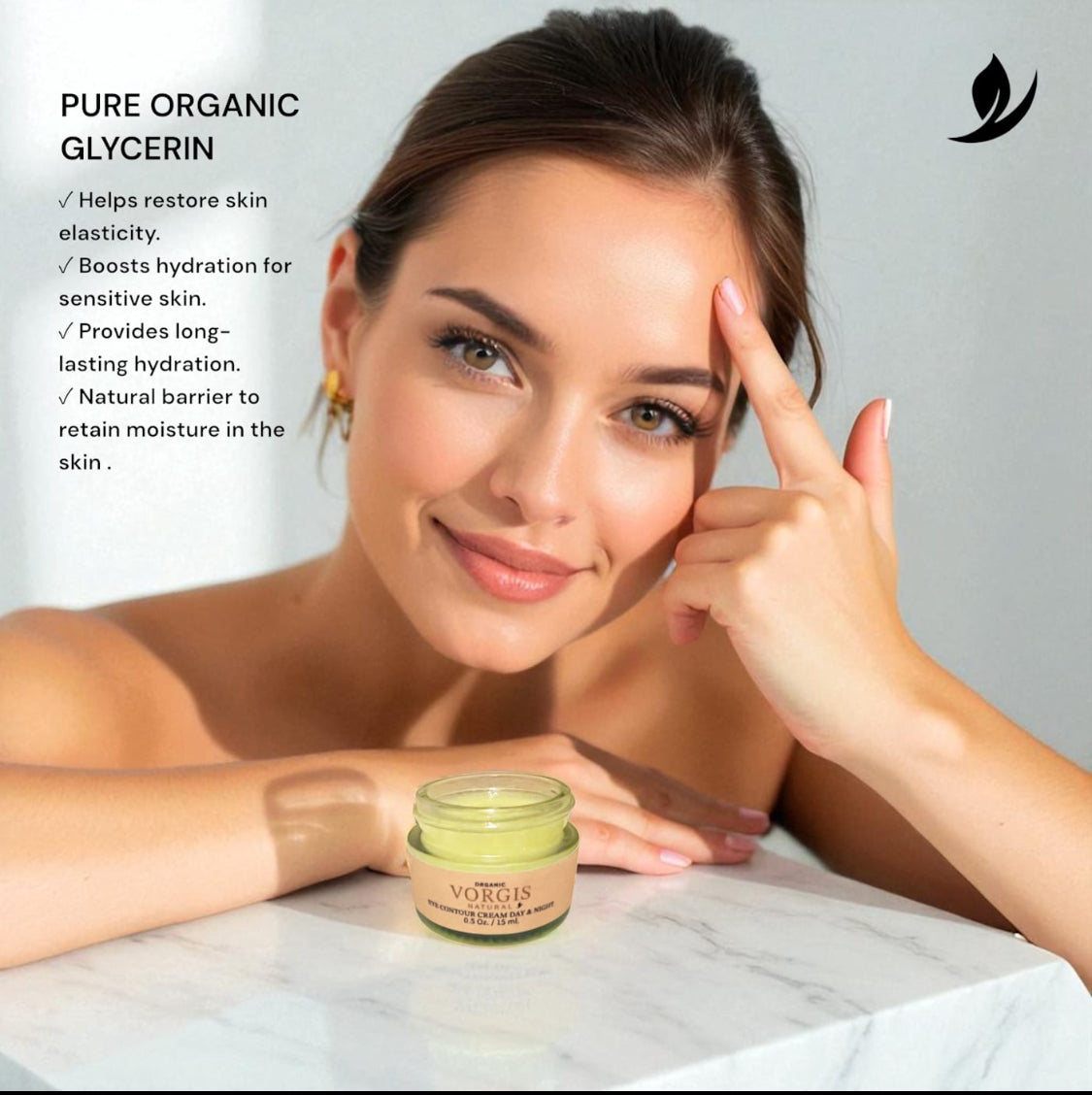 VORGIS Natural Eye Contour Cream Day & Night – 0.5 oz. / 15 ml.